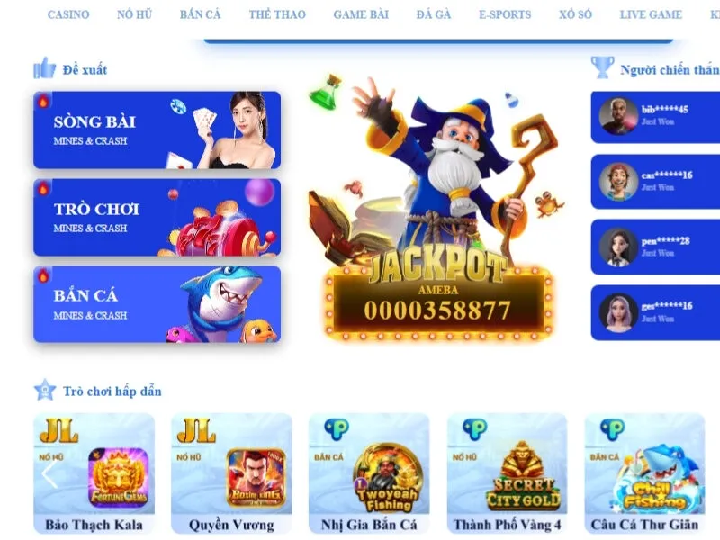 Các sản phẩm chính khi tham gia 78win