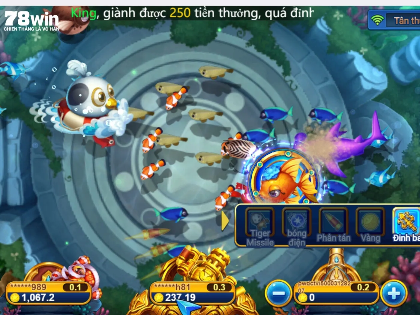 Giao diện chính của game Câu Cá Thư Giãn