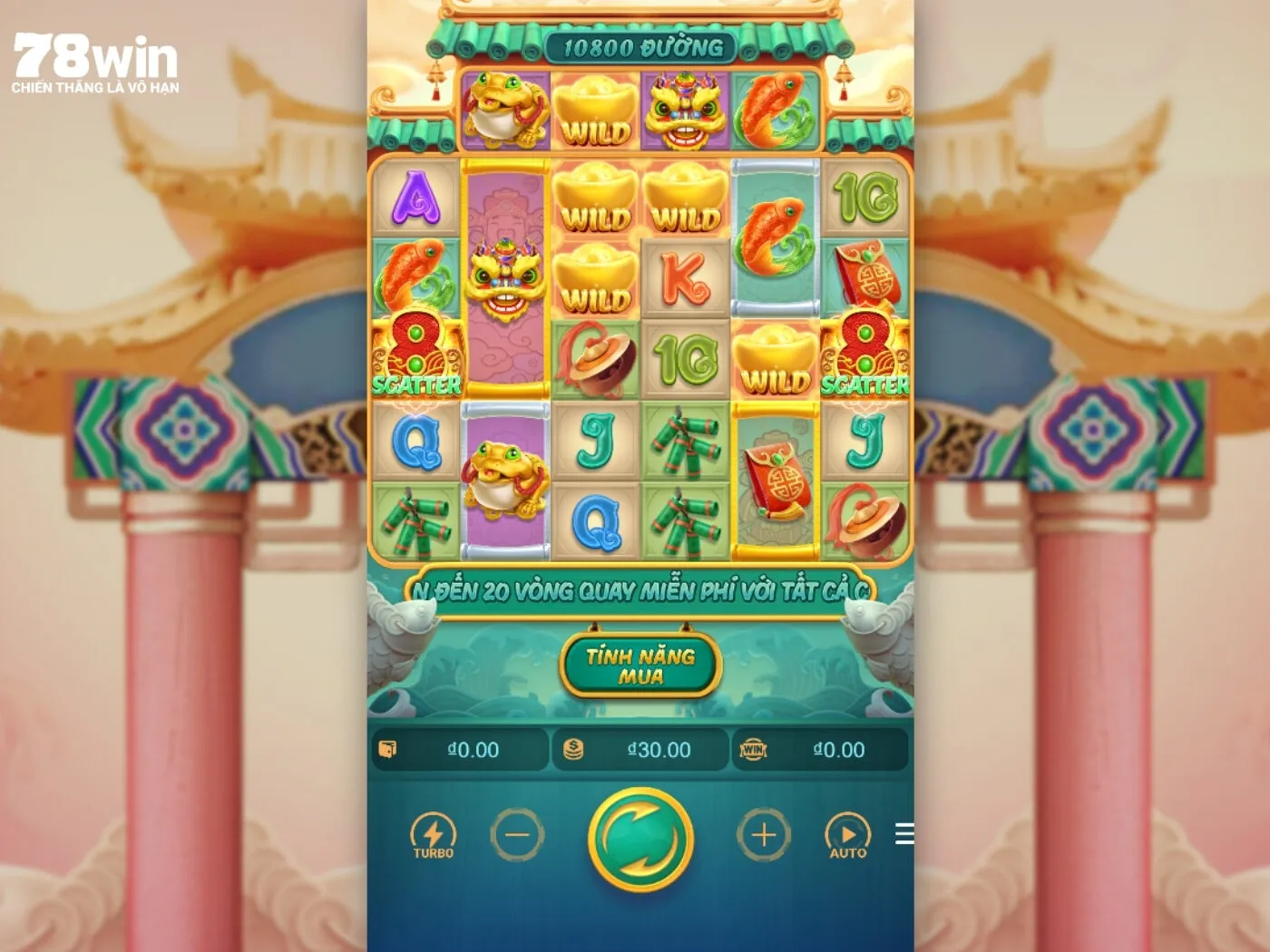 Giao diện chính của trò chơi Chiến Thắng Caishen 78Win