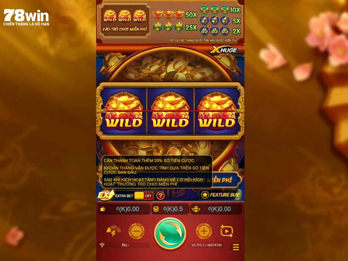 Giao diện chính của tựa game Bát Tụ Bảo