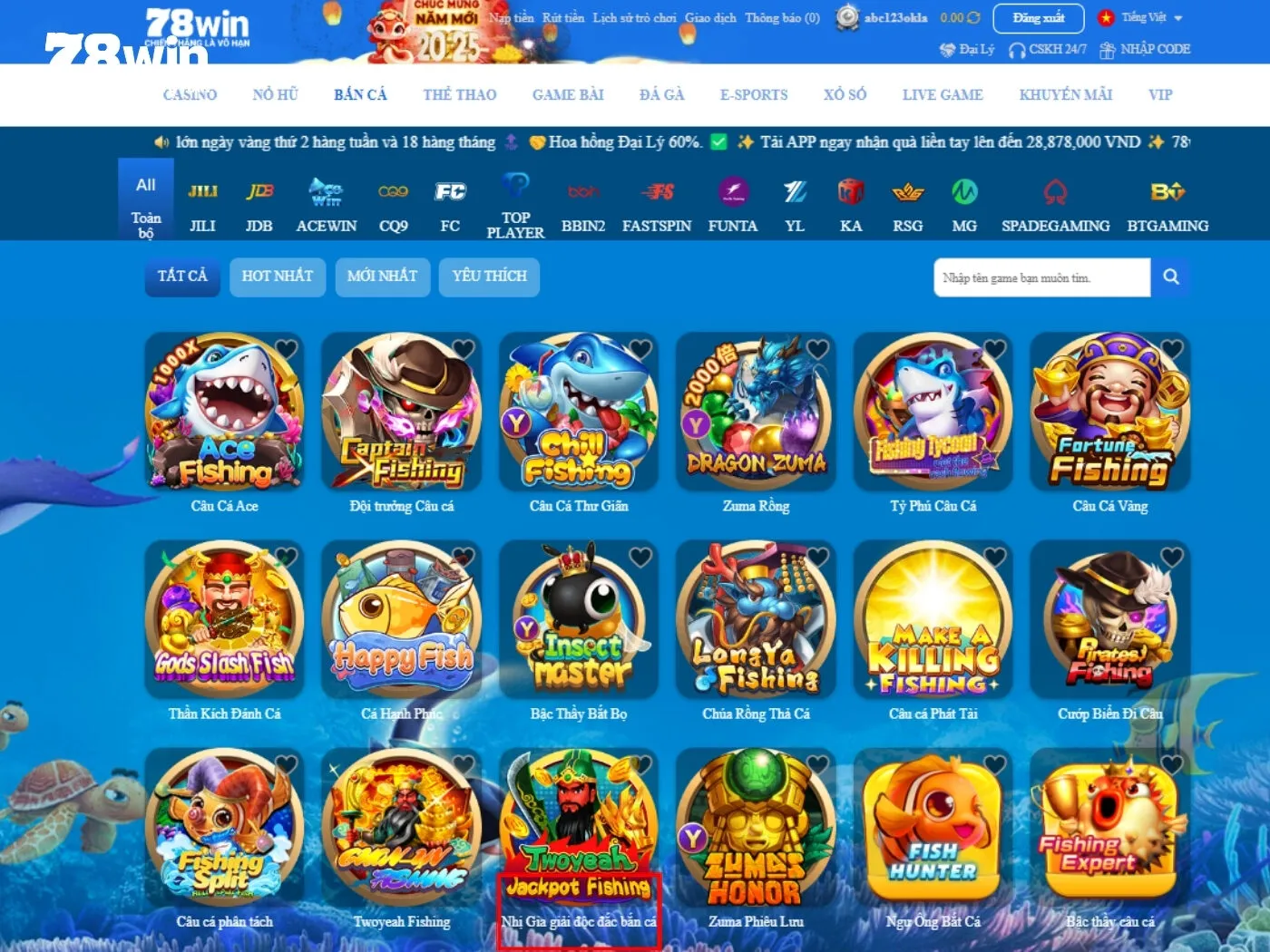 Hướng dẫn cách tham gia chơi nhị gia bắn cá 78win