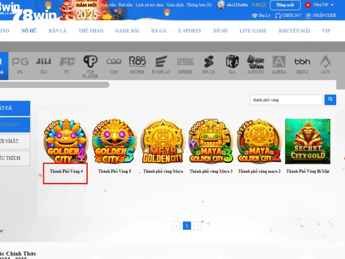 Hướng dẫn cách tham gia chơi thành phố vàng 4 78win
