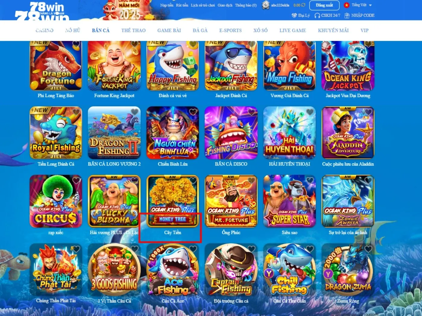 Hướng dẫn chi tiết cách tham gia Cây Tiền 78Win