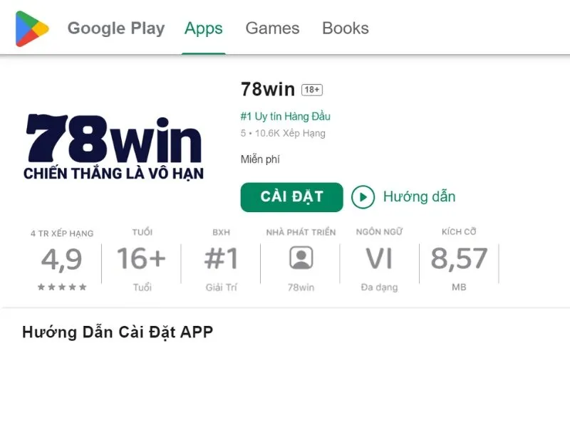 Lưu ý chung khi tải app 78win