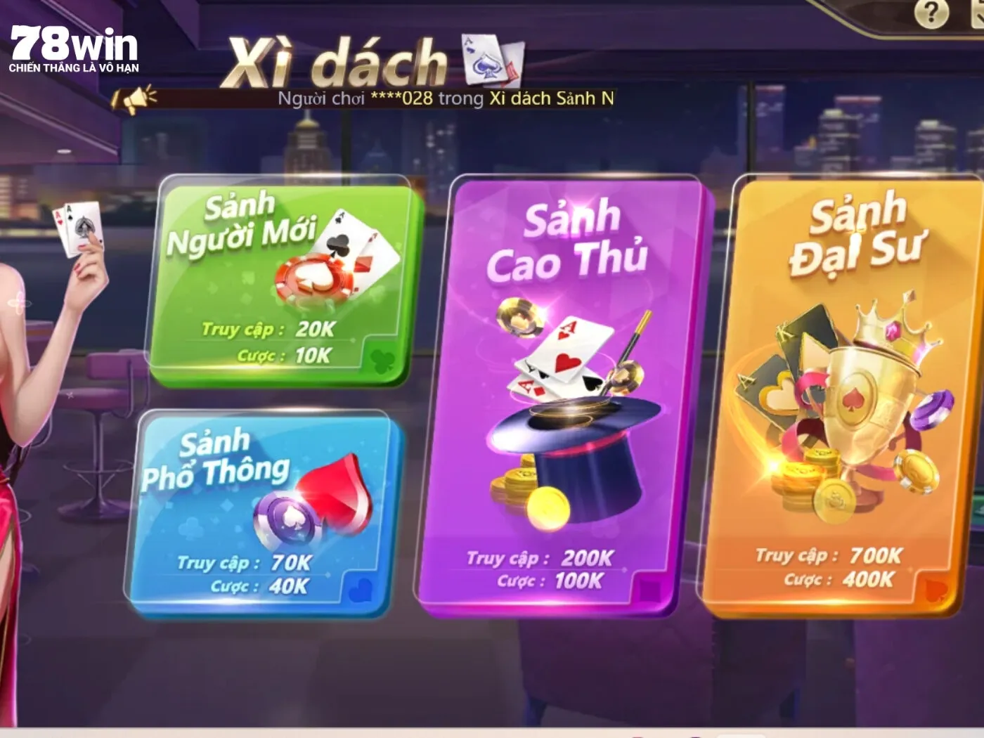 Những sảnh cược chính khi tham gia game