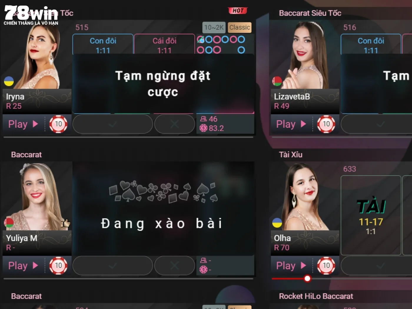 Tổng quan chung về sảnh cược MT Casino 78win